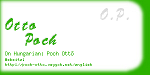 otto poch business card
